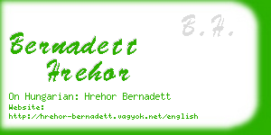 bernadett hrehor business card